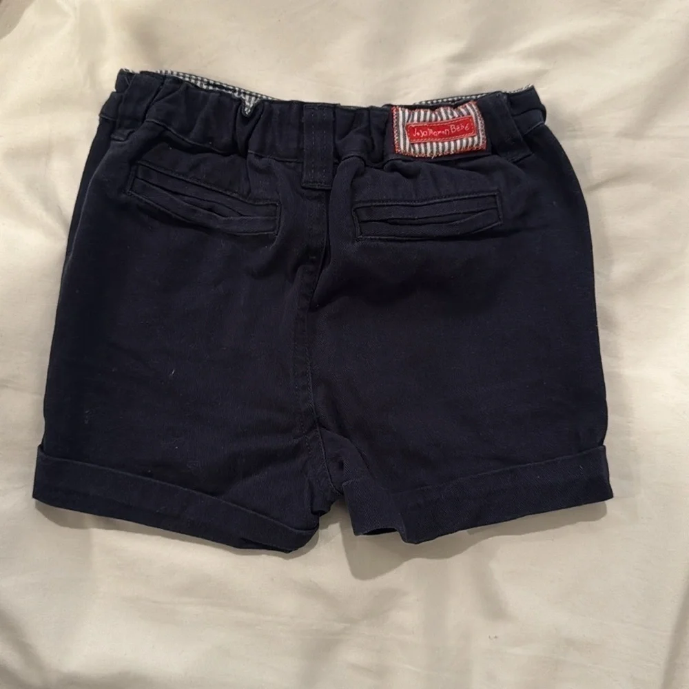 Navy Blue Baby Shorts with Cuffs​​​​​​​​​​